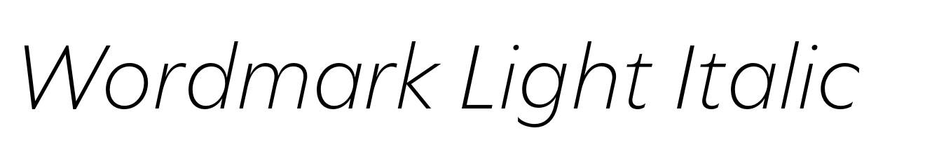 Wordmark Light Italic